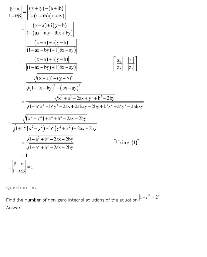 11th, Maths, Complex Numbers & Quadratic Equations 32