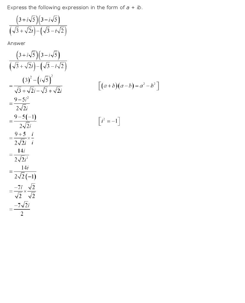 11th, Maths, Complex Numbers & Quadratic Equations 6