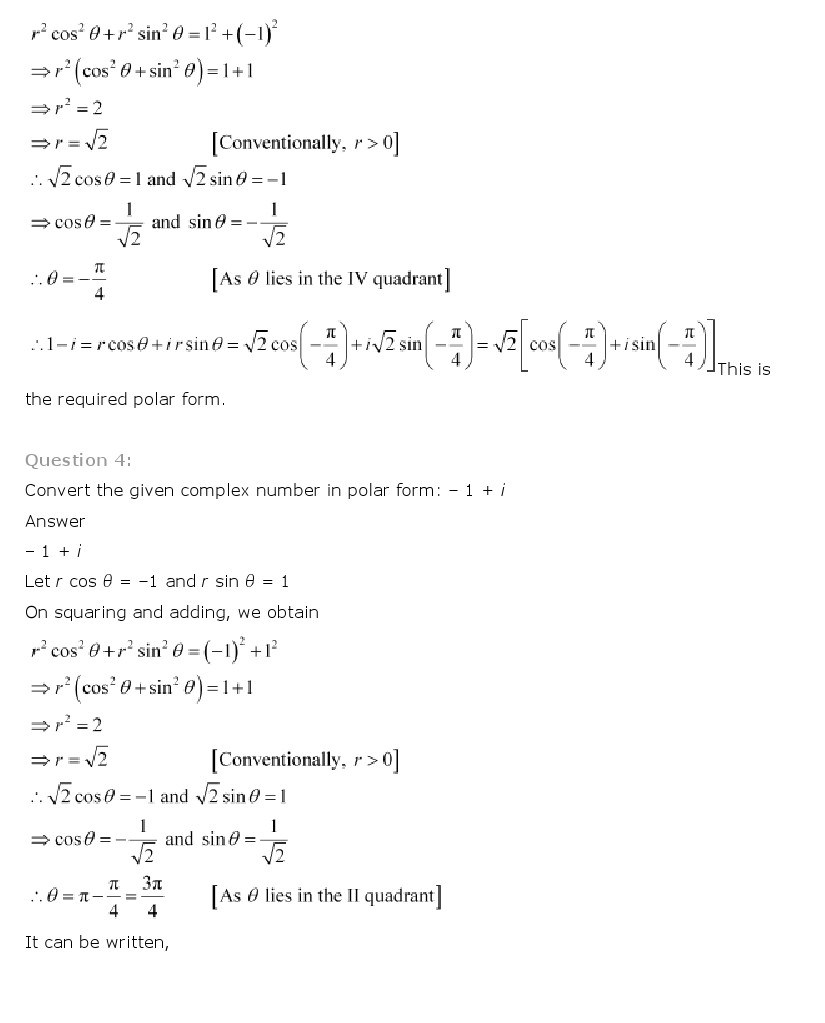 11th, Maths, Complex Numbers & Quadratic Equations 9
