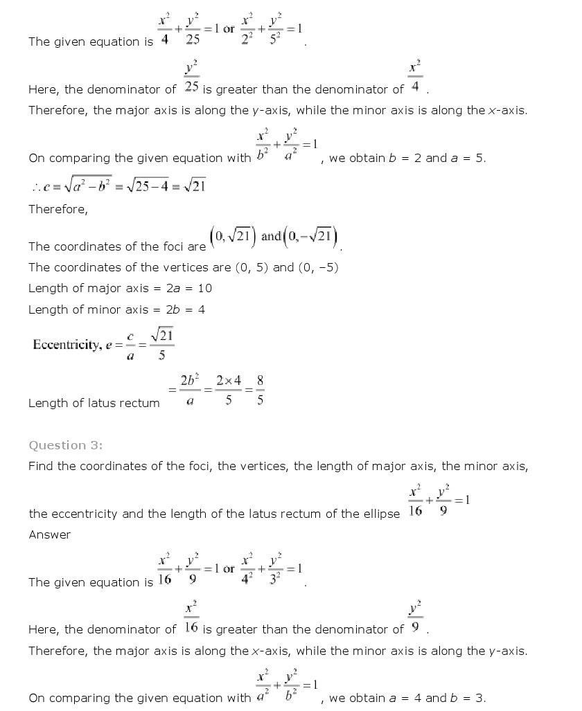 11th, Maths, Conic Sections 16