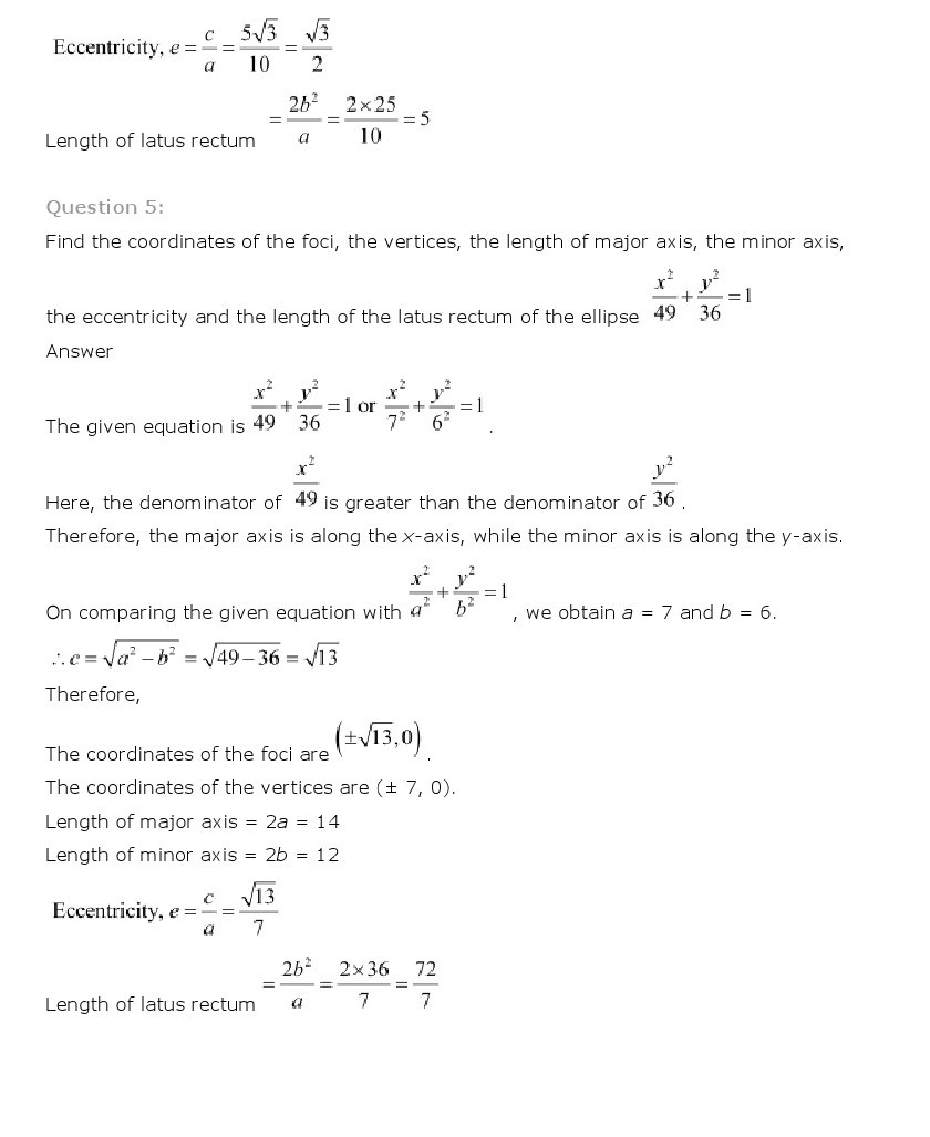 11th, Maths, Conic Sections 19