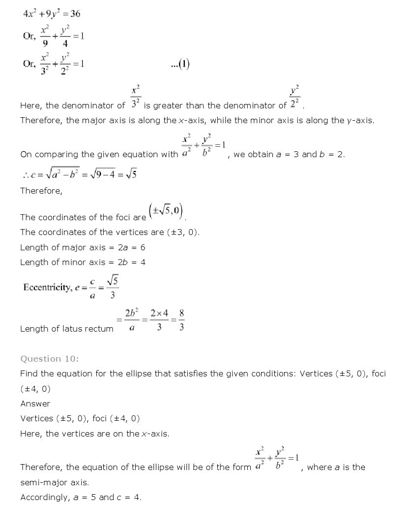 11th, Maths, Conic Sections 23