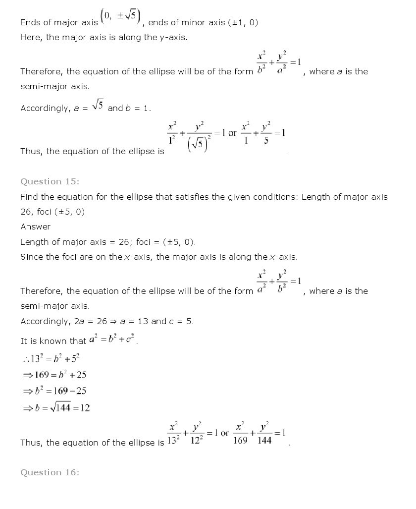 11th, Maths, Conic Sections 26