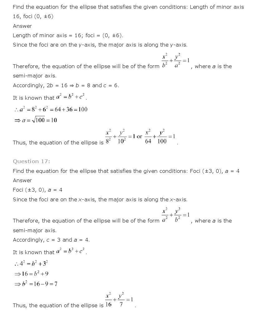 11th, Maths, Conic Sections 27