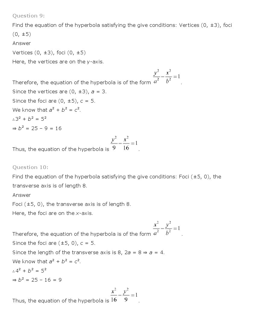 11th, Maths, Conic Sections 36