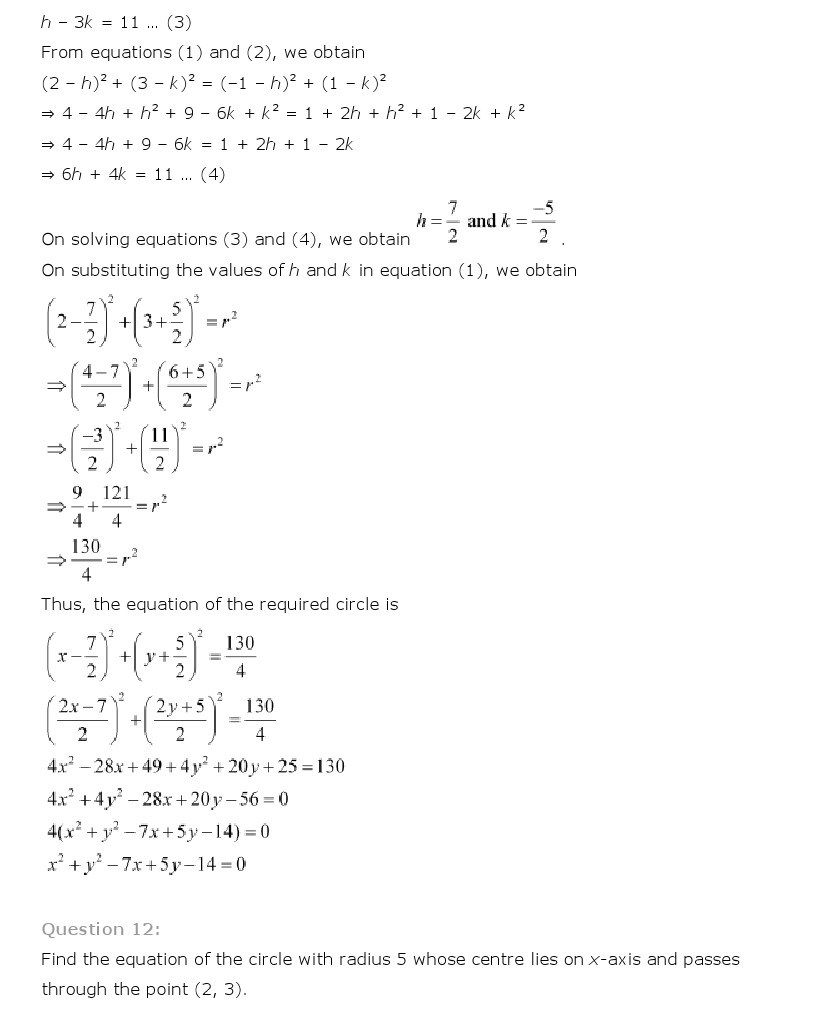 11th, Maths, Conic Sections 6