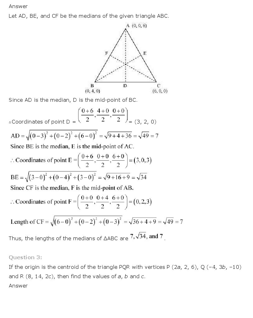 11th, Maths, Introduction to 3 Dimensional Geometry 14