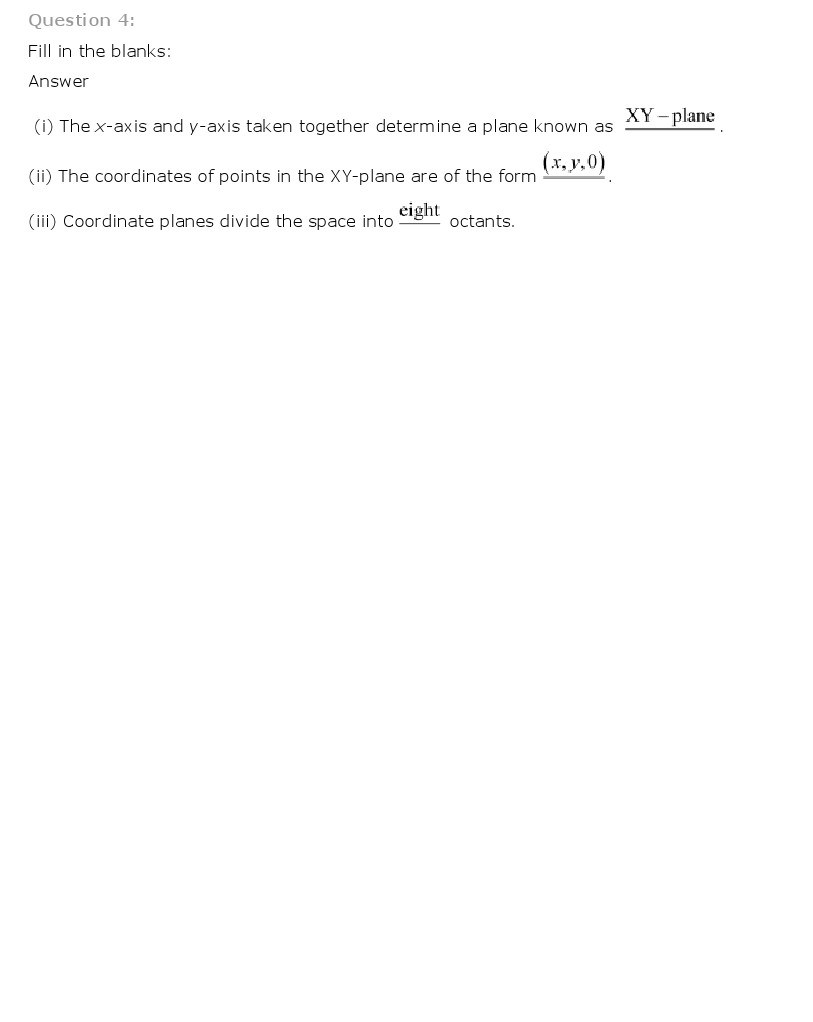 11th, Maths, Introduction to 3 Dimensional Geometry 2