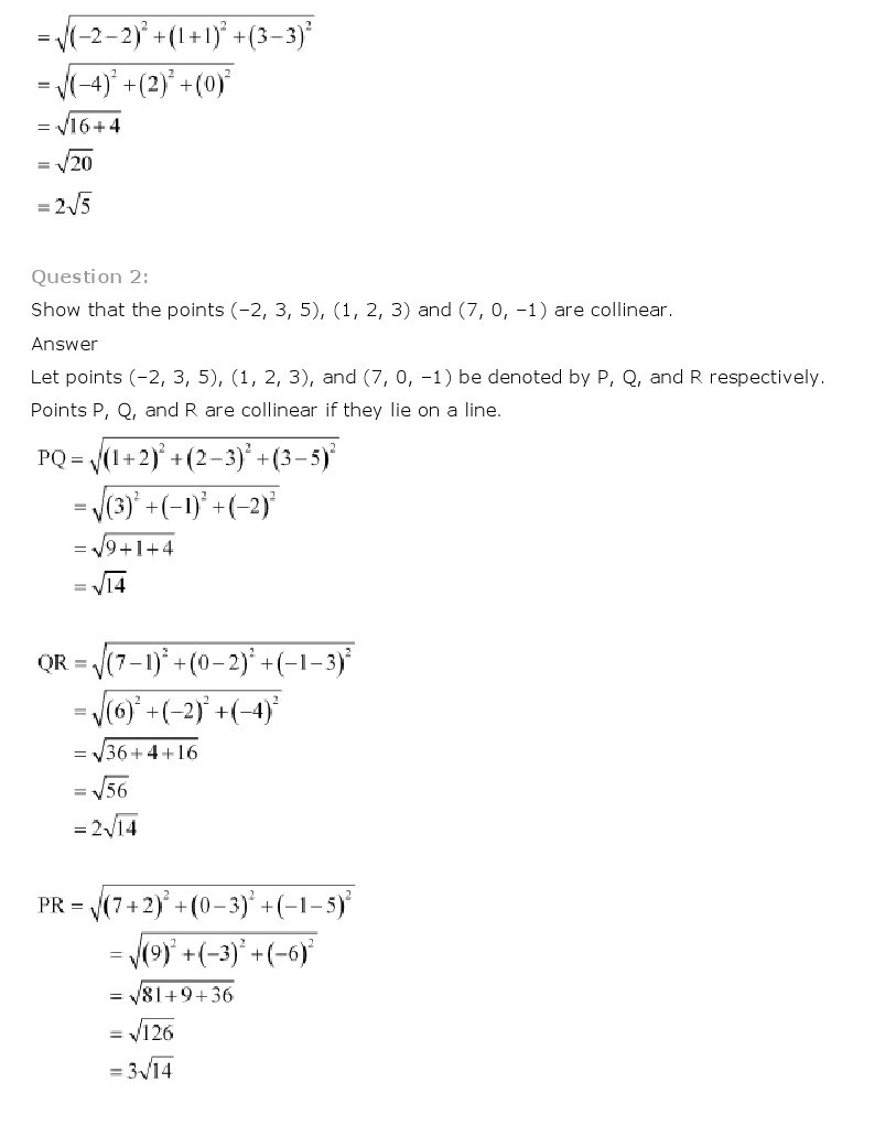 11th, Maths, Introduction to 3 Dimensional Geometry 4