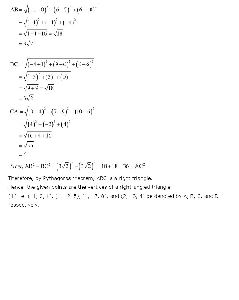 11th, Maths, Introduction to 3 Dimensional Geometry 6