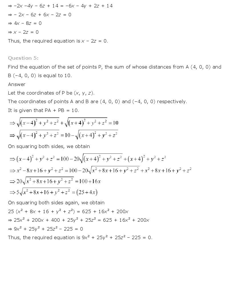 11th, Maths, Introduction to 3 Dimensional Geometry 8