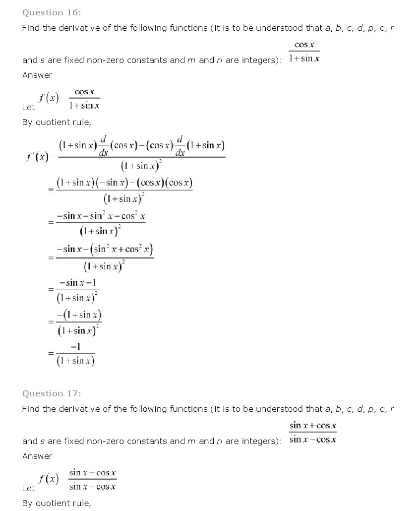 11th, Maths, Limits & Derivatives 54