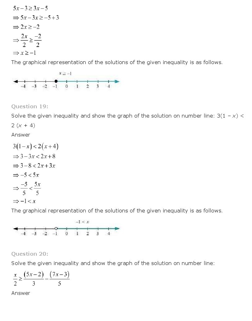 11th, Maths, Linear Inequalities 10