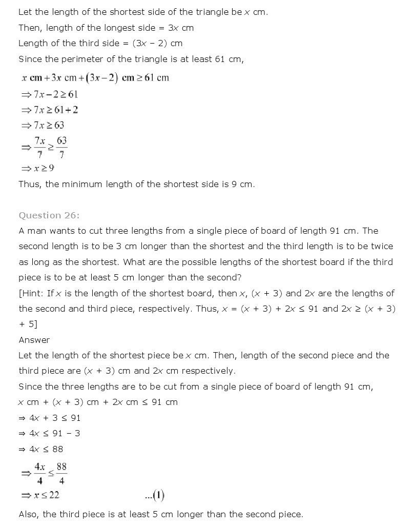 11th, Maths, Linear Inequalities 14