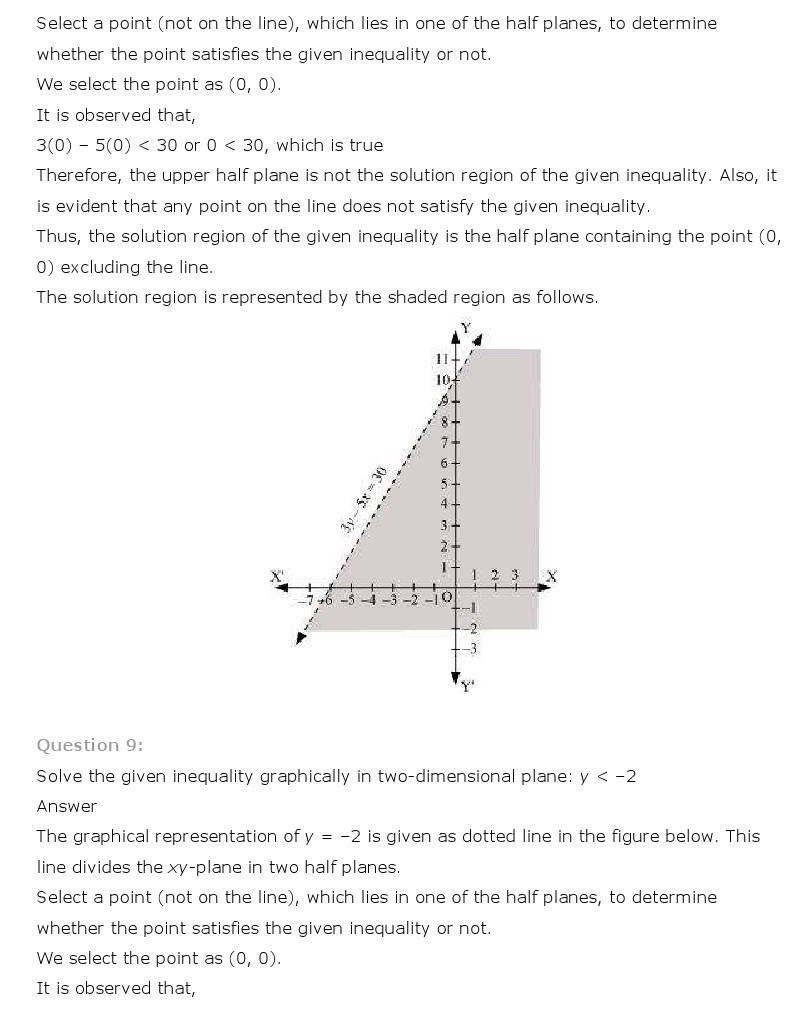 11th, Maths, Linear Inequalities 22