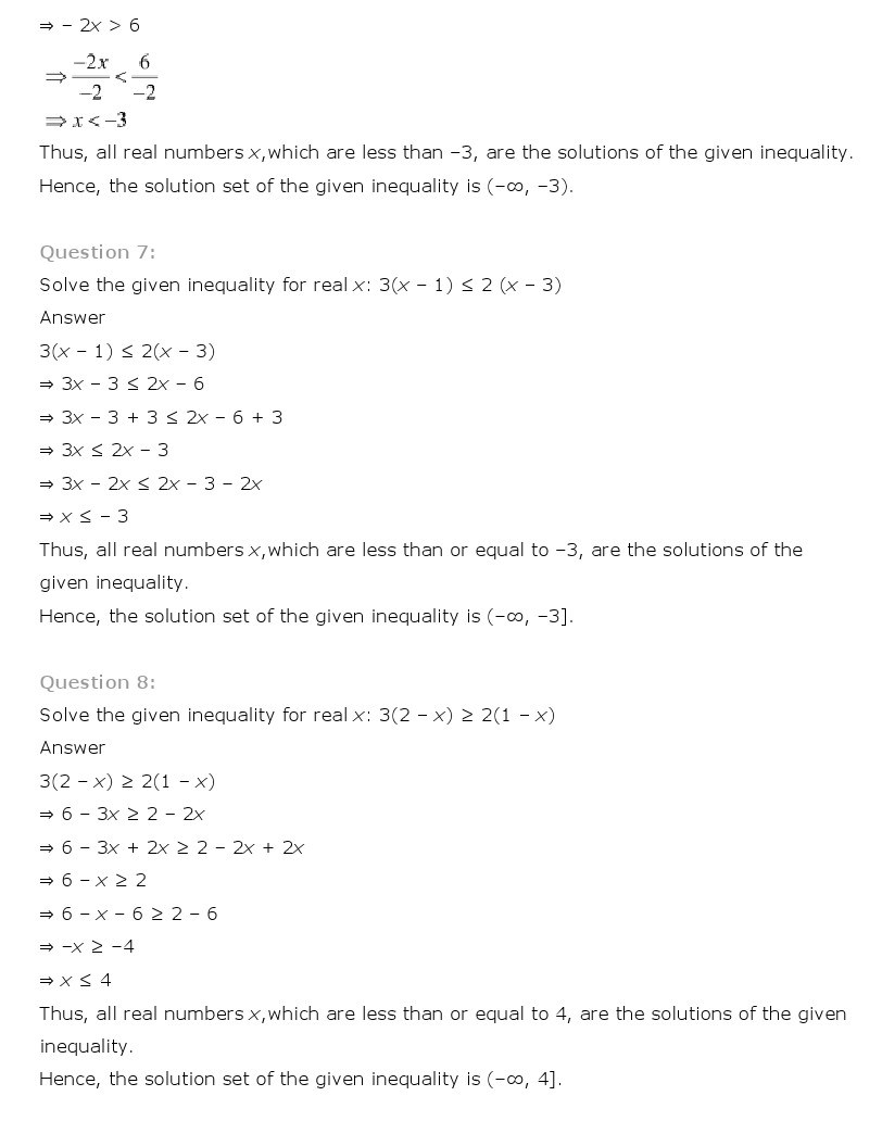 11th, Maths, Linear Inequalities 4