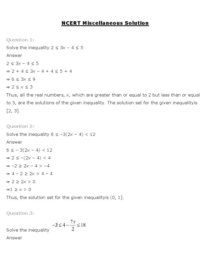 11th, Maths, Linear Inequalities 40