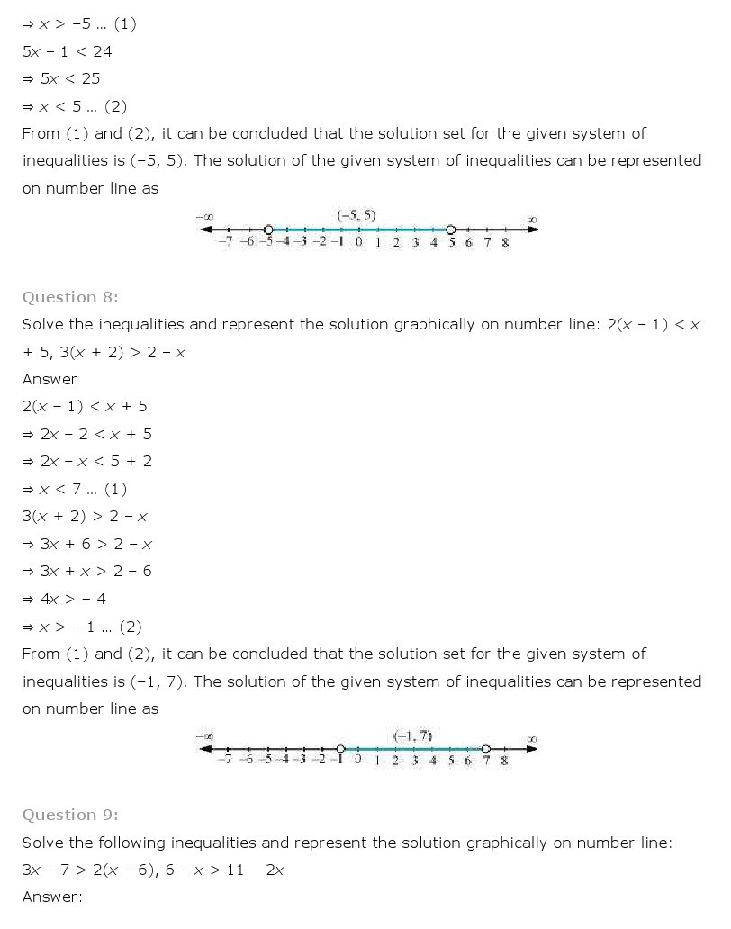 11th, Maths, Linear Inequalities 43