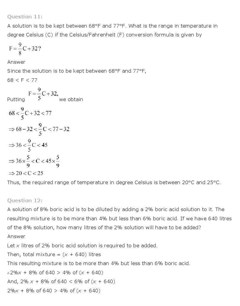 11th, Maths, Linear Inequalities 45