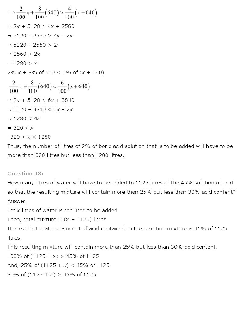11th, Maths, Linear Inequalities 46