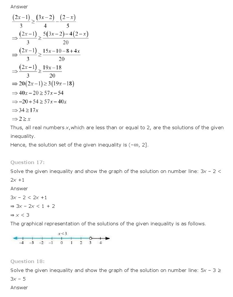 11th, Maths, Linear Inequalities 9