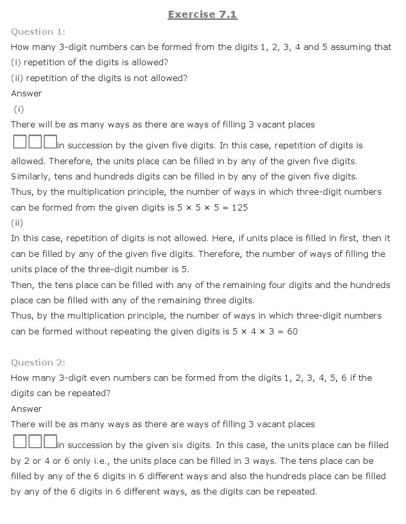 11th, Maths, Permutations & Combinations 1