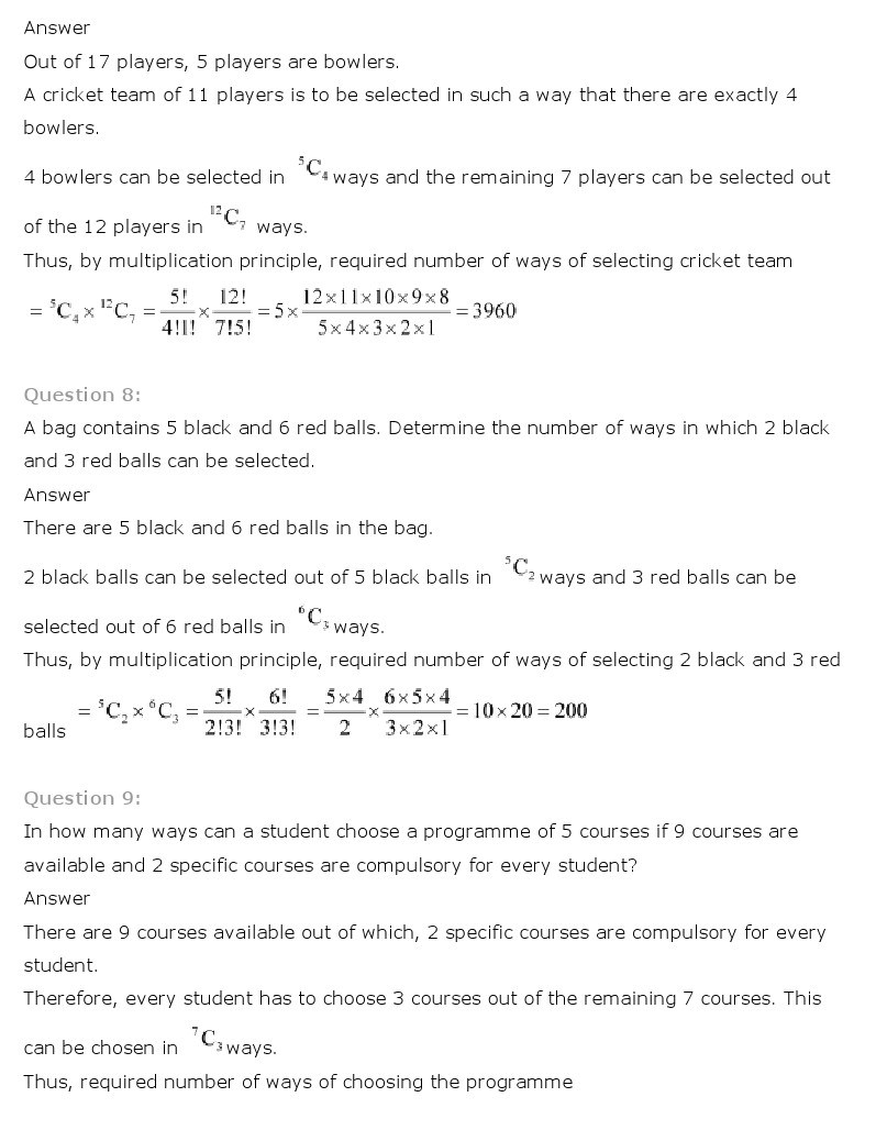 11th, Maths, Permutations & Combinations 19