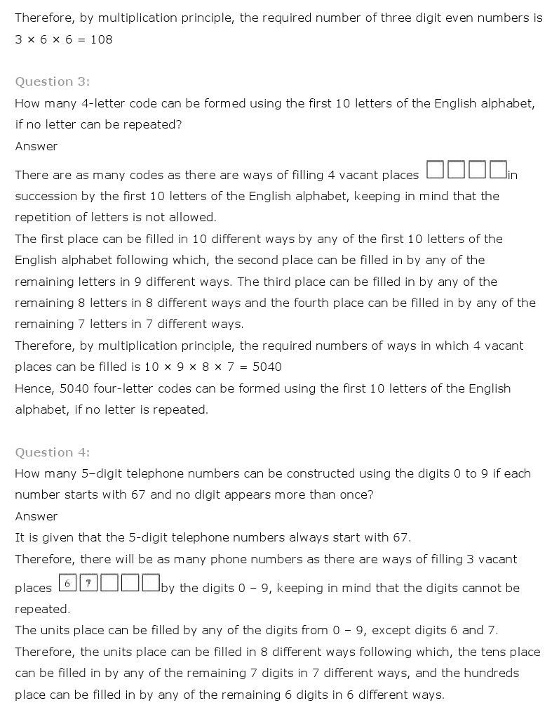 11th, Maths, Permutations & Combinations 2