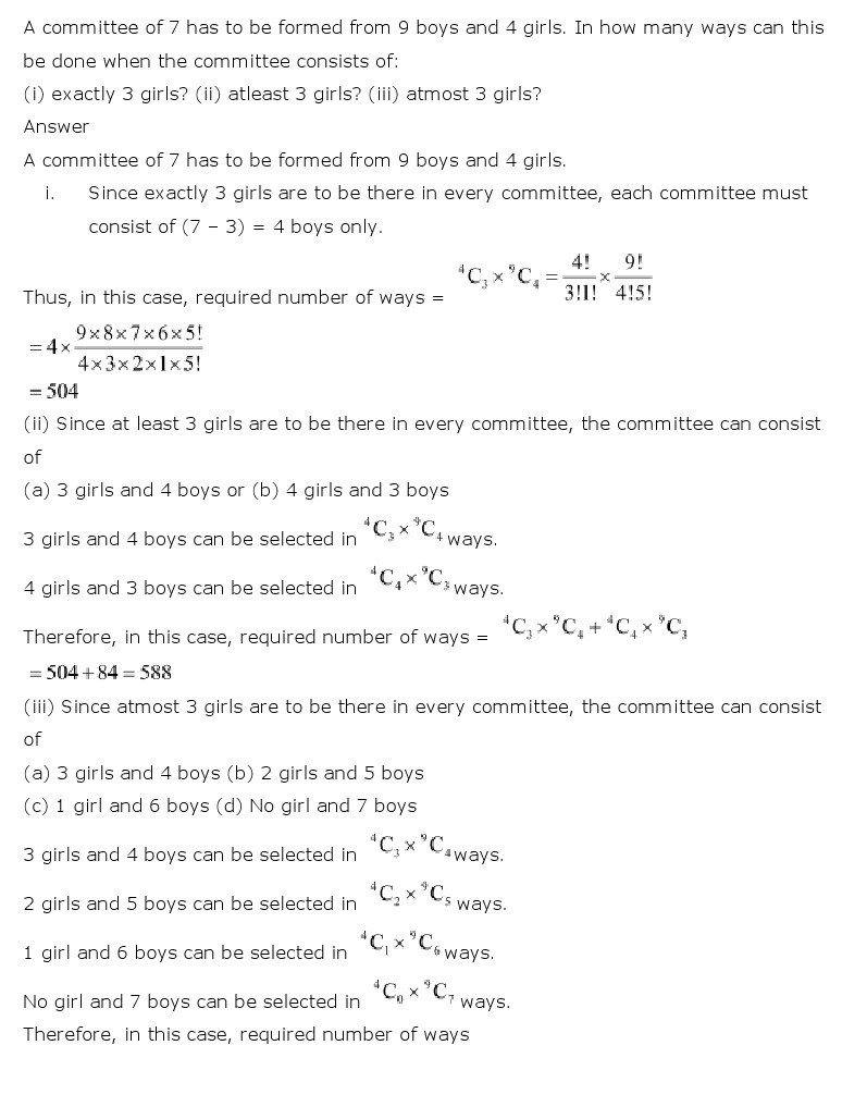 11th, Maths, Permutations & Combinations 21