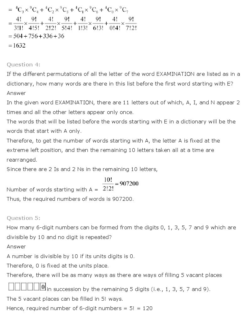 11th, Maths, Permutations & Combinations 22