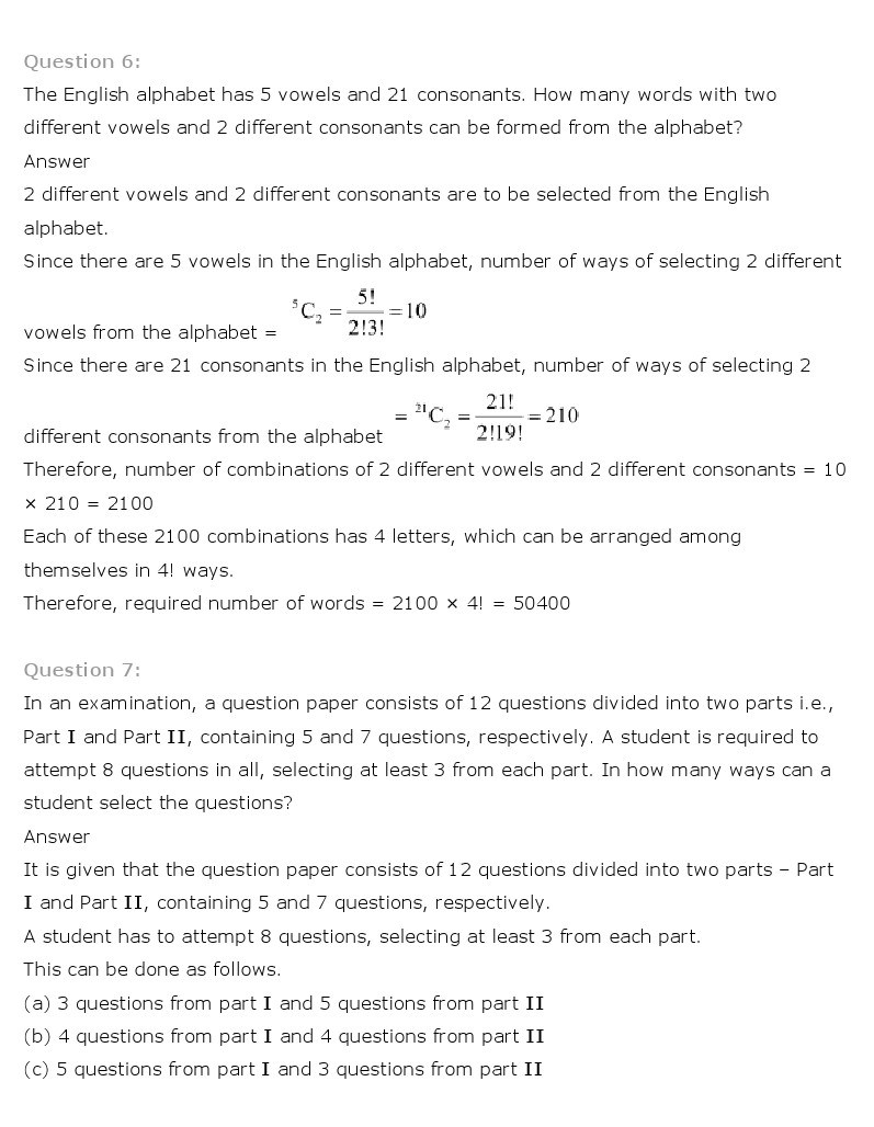 11th, Maths, Permutations & Combinations 23