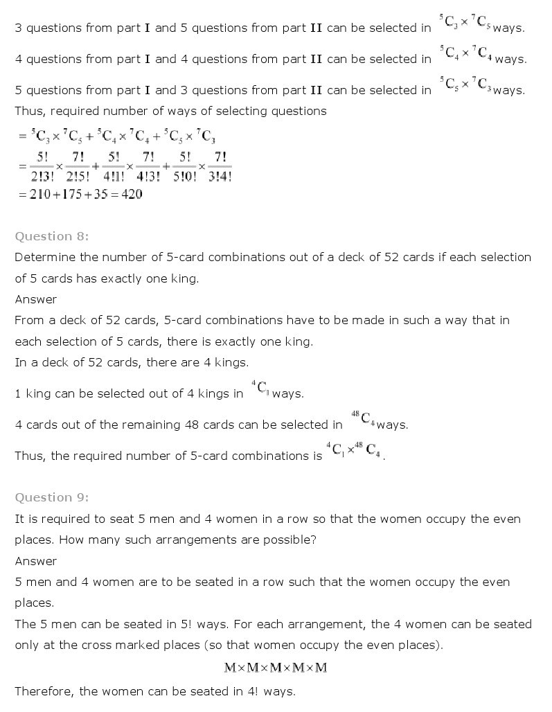 11th, Maths, Permutations & Combinations 24