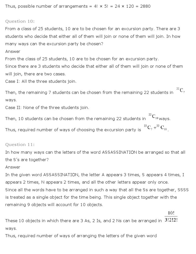 11th, Maths, Permutations & Combinations 25