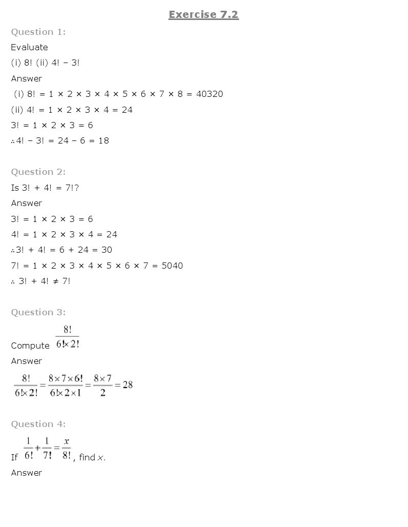 11th, Maths, Permutations & Combinations 4