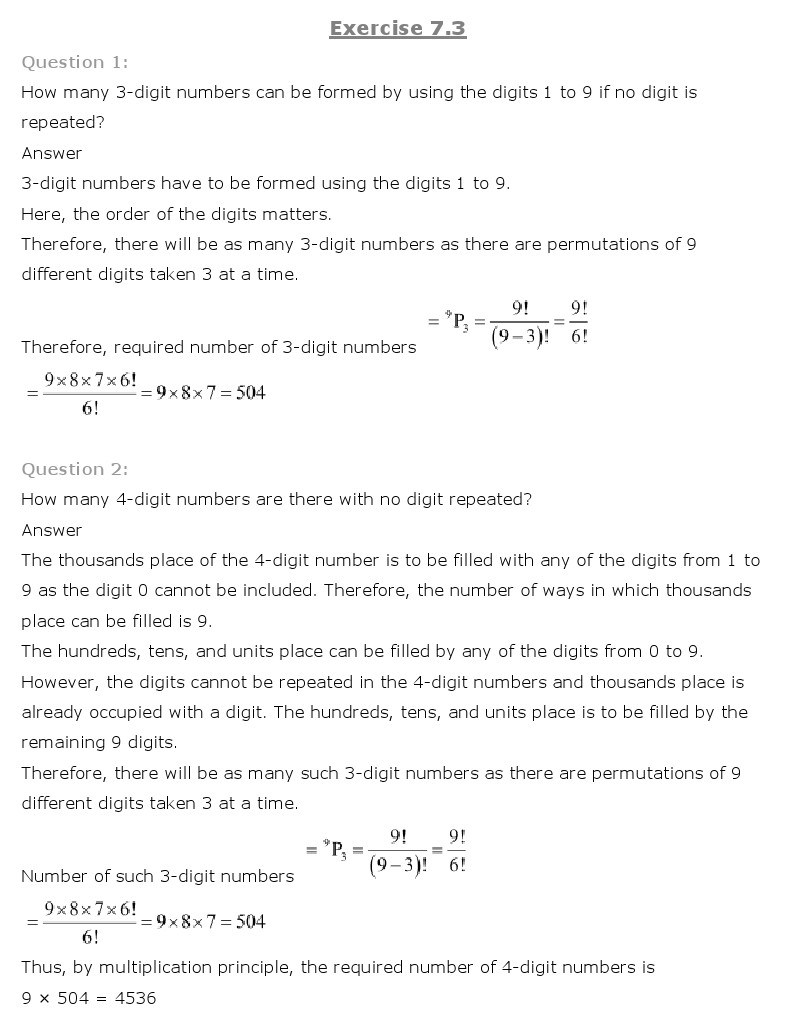 11th, Maths, Permutations & Combinations 6