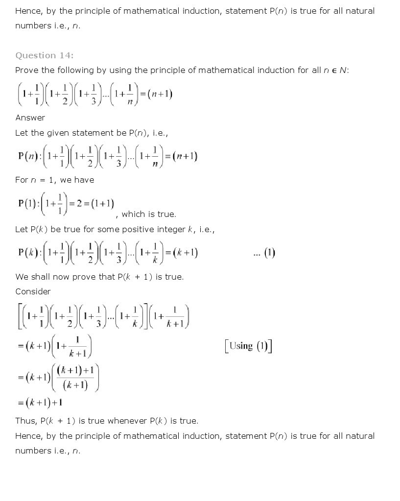 11th, Maths, Principle of Mathematical Induction 16