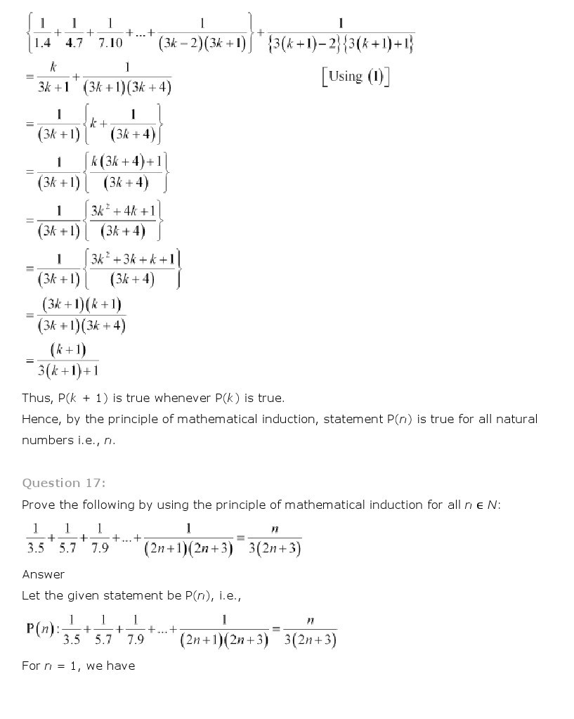 11th, Maths, Principle of Mathematical Induction 19