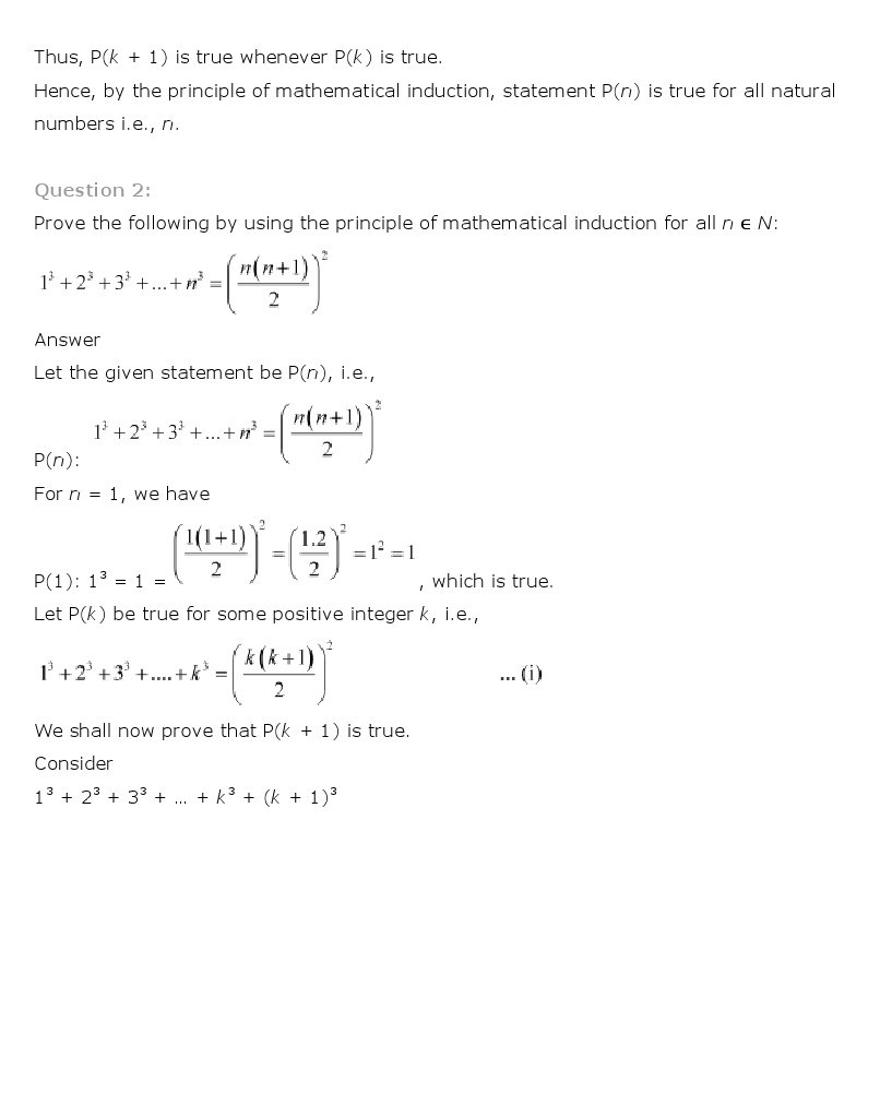 11th, Maths, Principle of Mathematical Induction 2