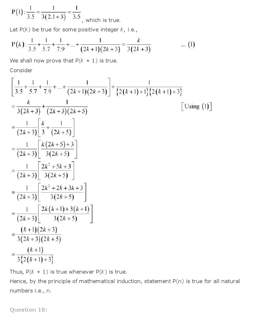 11th, Maths, Principle of Mathematical Induction 20