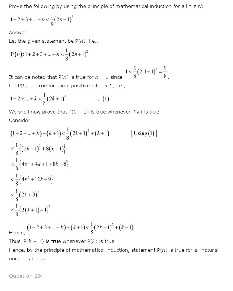 11th, Maths, Principle of Mathematical Induction 21