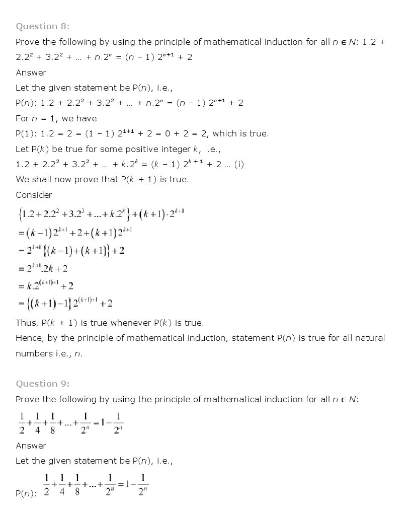 11th, Maths, Principle of Mathematical Induction 9