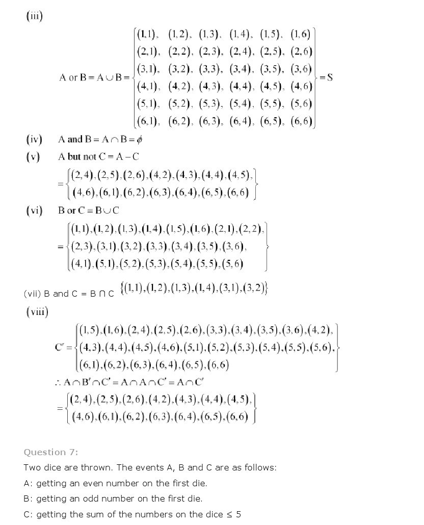 11th, Maths, Probability 12