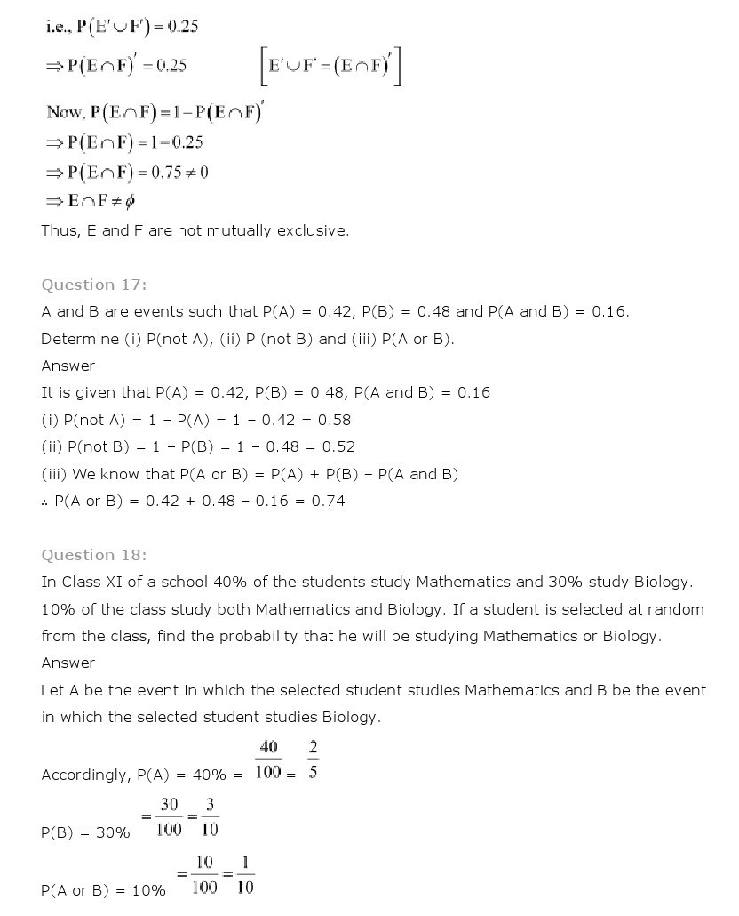 11th, Maths, Probability 27