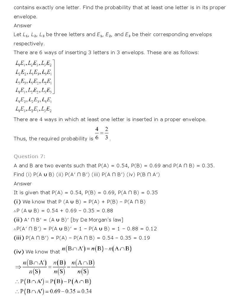 11th, Maths, Probability 34