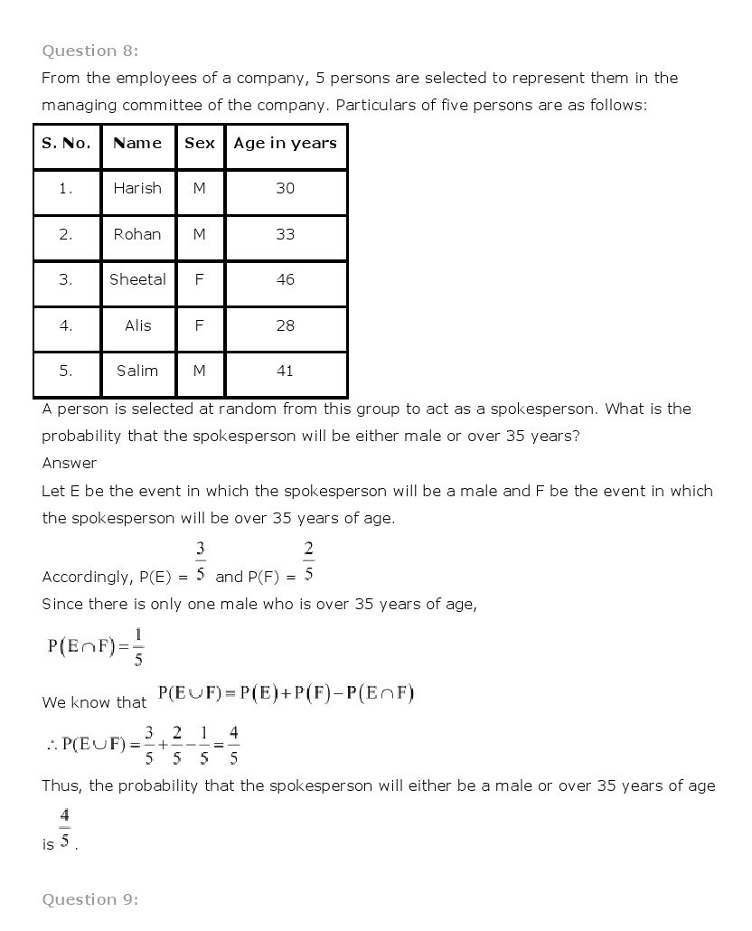 11th, Maths, Probability 35