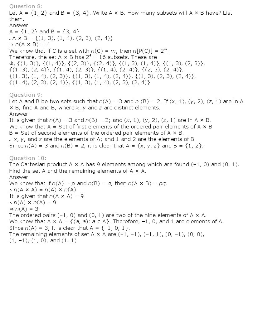 11th, Maths, Relations & Functions 3