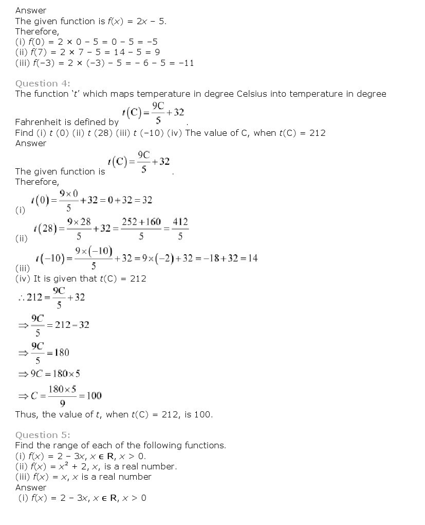 11th, Maths, Relations & Functions 8