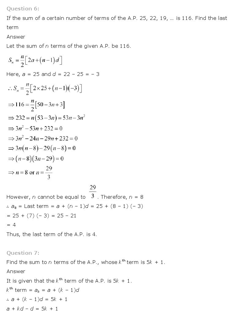 11th, Maths, Sequences & Series 11