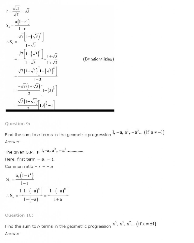 Sequences And Series, Class 11 Mathematics NCERT Solutions
