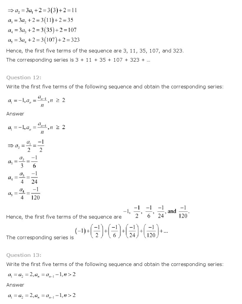 11th, Maths, Sequences & Series 5